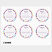 先生ストライプメンター感謝ありがとう ラウンドシール (シート)