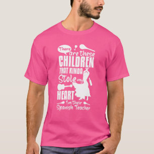先生スペインのスペイン国旗の言語レッスン学生 Tシャツ