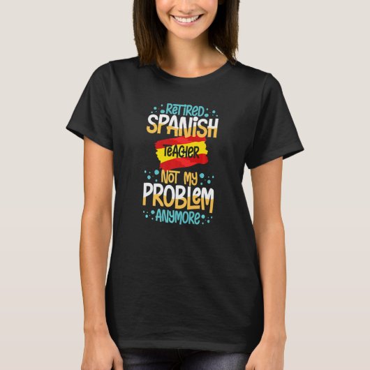 先生スペインのスペイン国旗の言語レッスン学生 Tシャツ (正面)