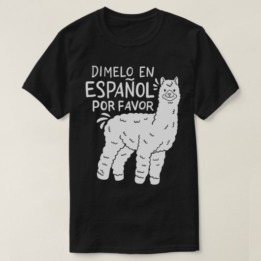 先生スペインのラマ Tシャツ (デザイン正面)