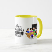 先生スーパーヒーロー私の学生が理由 マグカップ (正面右)