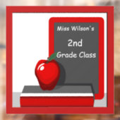 先生ズアップルチャルクボード教室カスタム ウィンドウサイン (シート2)