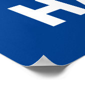 先生ズバイデン氏ハリスカスタム文字ブルー ポスター (角)