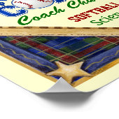 先生ソフトボールコーチサイン – ドアポスター – SRF ポスター (角)