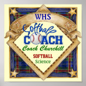 先生ソフトボールコーチサイン – ドアポスター – SRF ポスター (正面)