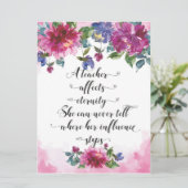 先生タイポグラフィ新学期退職贈与 カード (スタンド正面)