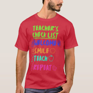 先生チェックリスト ジョーク Tシャツ