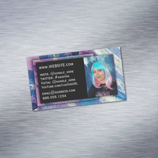 先生チュータードッグウォーカーナニーソーシャルメディアアーティスト マグネット名刺 (インサイチュ)