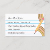 先生チューターニュートラルボホレインボーフラッシュカード 名刺 (正面)