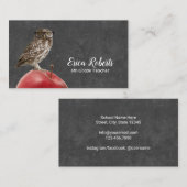 先生チューターネルディフクロウ&アップルシャルボード 名刺 (正面/裏面)