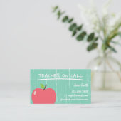 先生チューター素朴グリーンウッドビッグアップル 名刺 (スタンド正面)