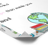 先生チョコレートボード、キャンディポスターメッセージギフト ポスター (角)