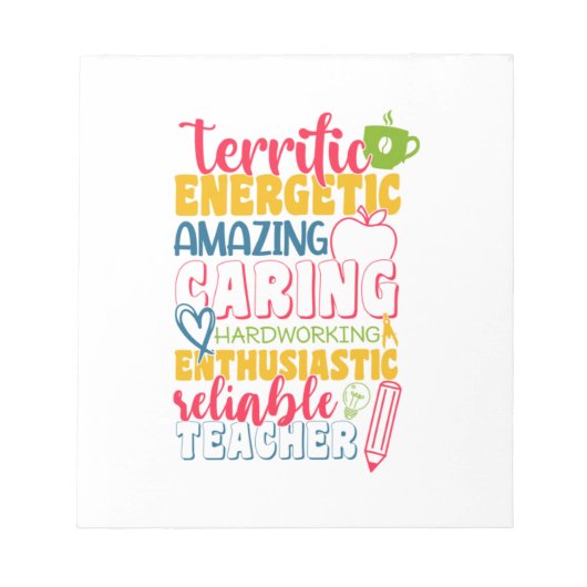 先生デイアメージング気に先生 ノートパッド (正面)