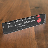 先生デスク名プレート デスクネームプレート (側面)