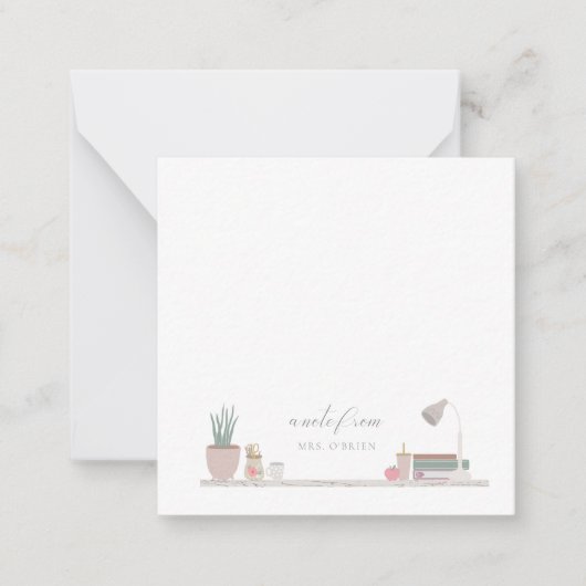 先生デスク ノートカード (正面)