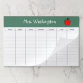 先生デスクAppleウィークリースケジュールパッドギフト ペーパーパッド (折り畳み)