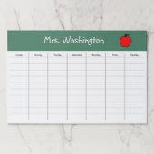 先生デスクAppleウィークリースケジュールパッドギフト ペーパーパッド (正面)