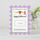 先生トリックまたはハロウィーンギフトカードホルダー サンキューカード (スタンド正面)