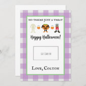 先生トリックまたはハロウィーンギフトカードホルダー サンキューカード (正面/裏面)