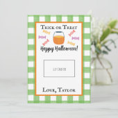 先生トリックまたはハロウィーンギフトカードホルダー サンキューカード (スタンド正面)