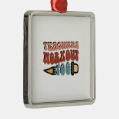 先生トレーニングも メタルオーナメント (右)