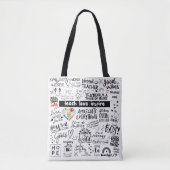 先生トートバッグ教え – 愛の肯定インスパイア論 トートバッグ (正面)