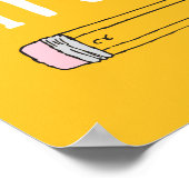 先生ノックノックノックジョーク鉛筆パンキッドユーモア ポスター (角)