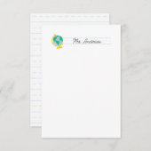 先生ノートカード文房具かわいい地球の歴史 ノートカード (正面/裏面)