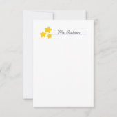 先生ノートカード文房具かわいい金ゴールドスター ノートカード (正面)