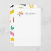 先生ノートカード文房具鉛筆の消しゴムグレード ノートカード (正面/裏面)