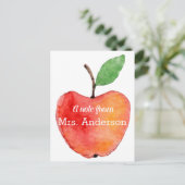 先生ノートカード、Apple文房具、先生ギフト ポストカード (スタンド正面)