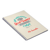 先生ノートブック – 感動的引用文 ノートブック (右側)