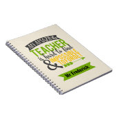 先生ノートブック – 素晴らしい先生引用文 ノートブック (右側)