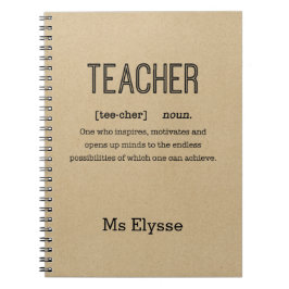 先生ノート素朴- Kraft定義 ノートブック