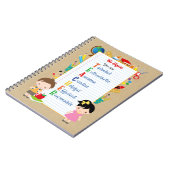 先生ノート – かわいい子ども施設 ノートブック (左側)