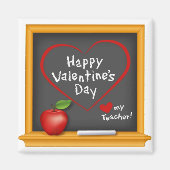 先生ハッピーバレンタインデーを！ マグネット (正面)
