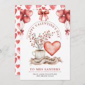 先生ハッピーバレンタインデー シーズンカード (正面/裏面)