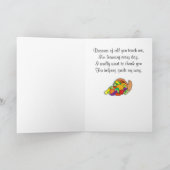 先生ハッピー感謝祭ウィズコルヌコピア シーズンカード (内部)