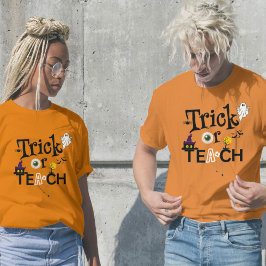 先生ハロウィンシャツ |トリックまたは教え Tシャツ