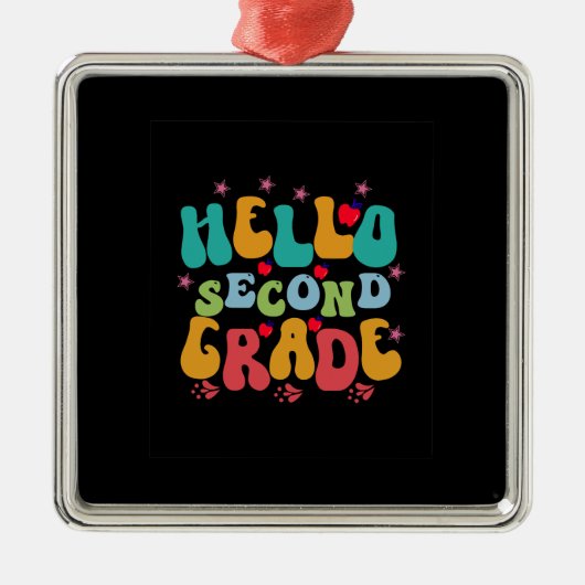 先生ハローセカンドグレード メタルオーナメント (正面)