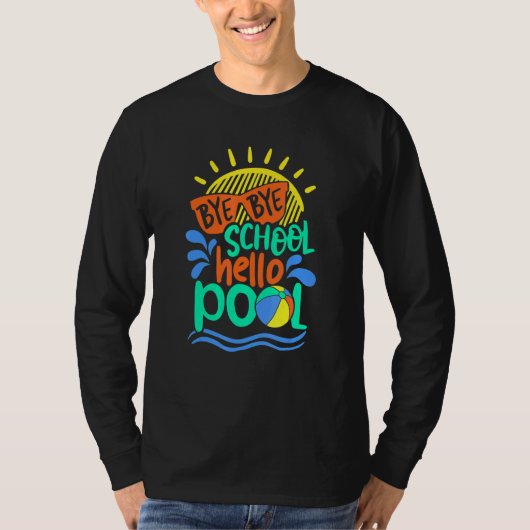 先生バイスクールハロープールサマー Tシャツ (正面)