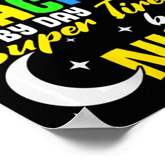 先生バイデイすごい疲れバイナイト先生学校 ポスター (角)