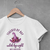 先生バイデイウィッチバイナイトカスタムハロウィーン Tシャツ