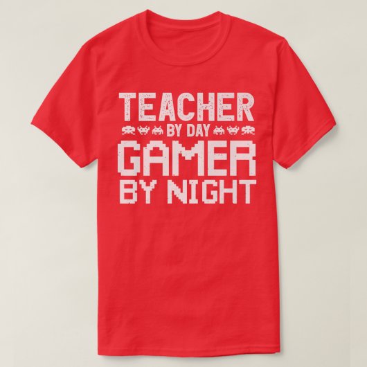 先生バイデイゲーマーバイナイト先生ゲーマー108 Tシャツ (デザイン正面)