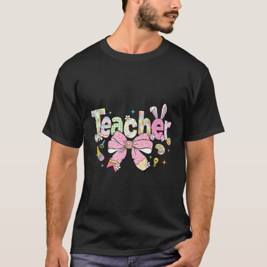 先生バニーボウコケットペンシーイースター日卵 Tシャツ (正面)