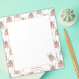 先生バレンタインカパーソナライズされたブツラブバグ ノートパッド