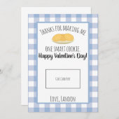 先生バレンタイ頭が切れるンCookieギフトカード サンキューカード (正面/裏面)