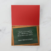 先生パーソナライズされたありがとう サンキューカード (内部)