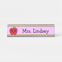 先生パーソナライズされたの漫画のリンゴとルーラー