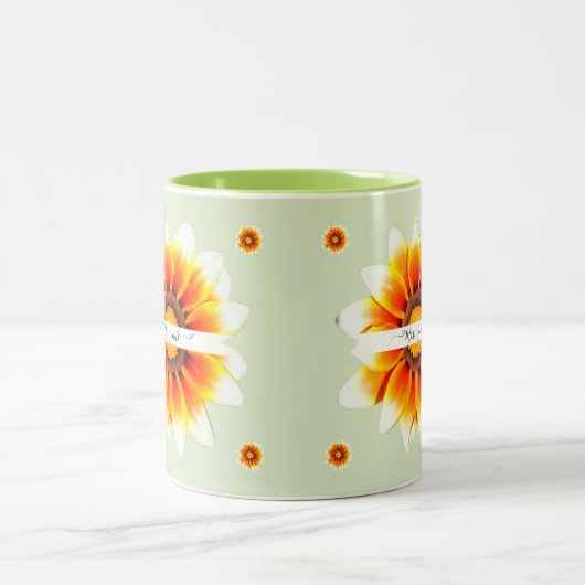 先生パーソナライズされたの評価の年度末 ツートーンマグカップ (中央)